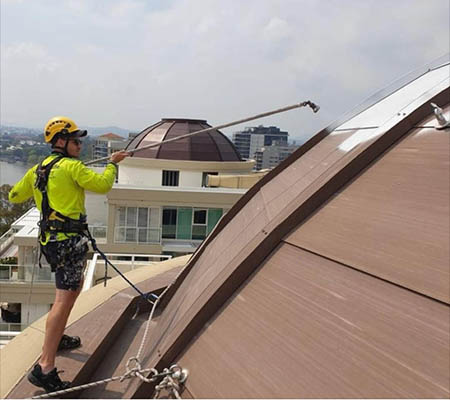 castlebar-cove-image-7 Painter on roof painting building dome | McAuliffe Painting