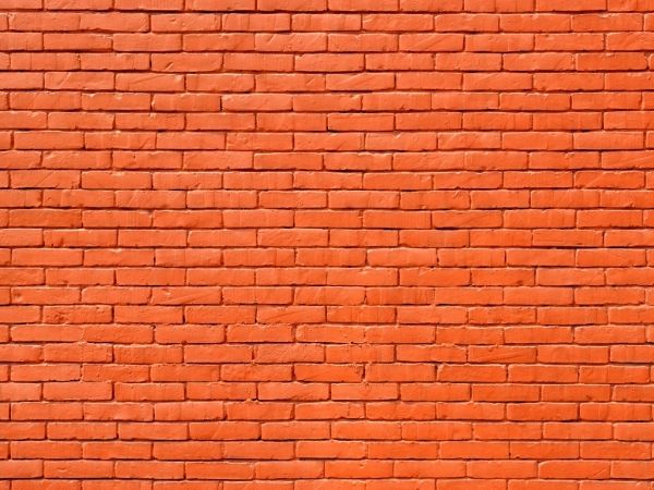 orange painted brick wall